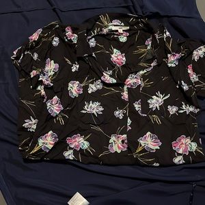 Vans off the wall black neon floral dress size xl